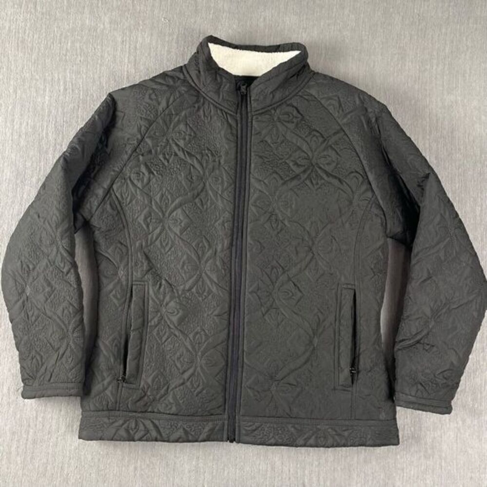 ALPS Black Quilted Fleece Lined Jacket Women’s Size Small EUC